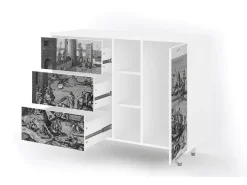 Aparador - 125x98x48 cm - BS2 - Saint Martin, Blanco