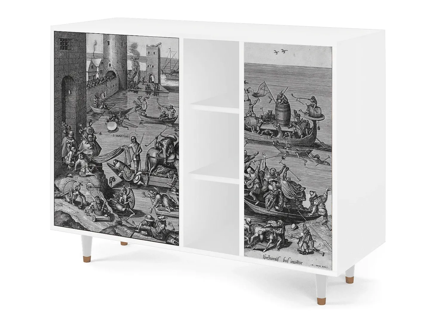 Aparador - 125x98x48 cm - BS2 - Saint Martin, Blanco