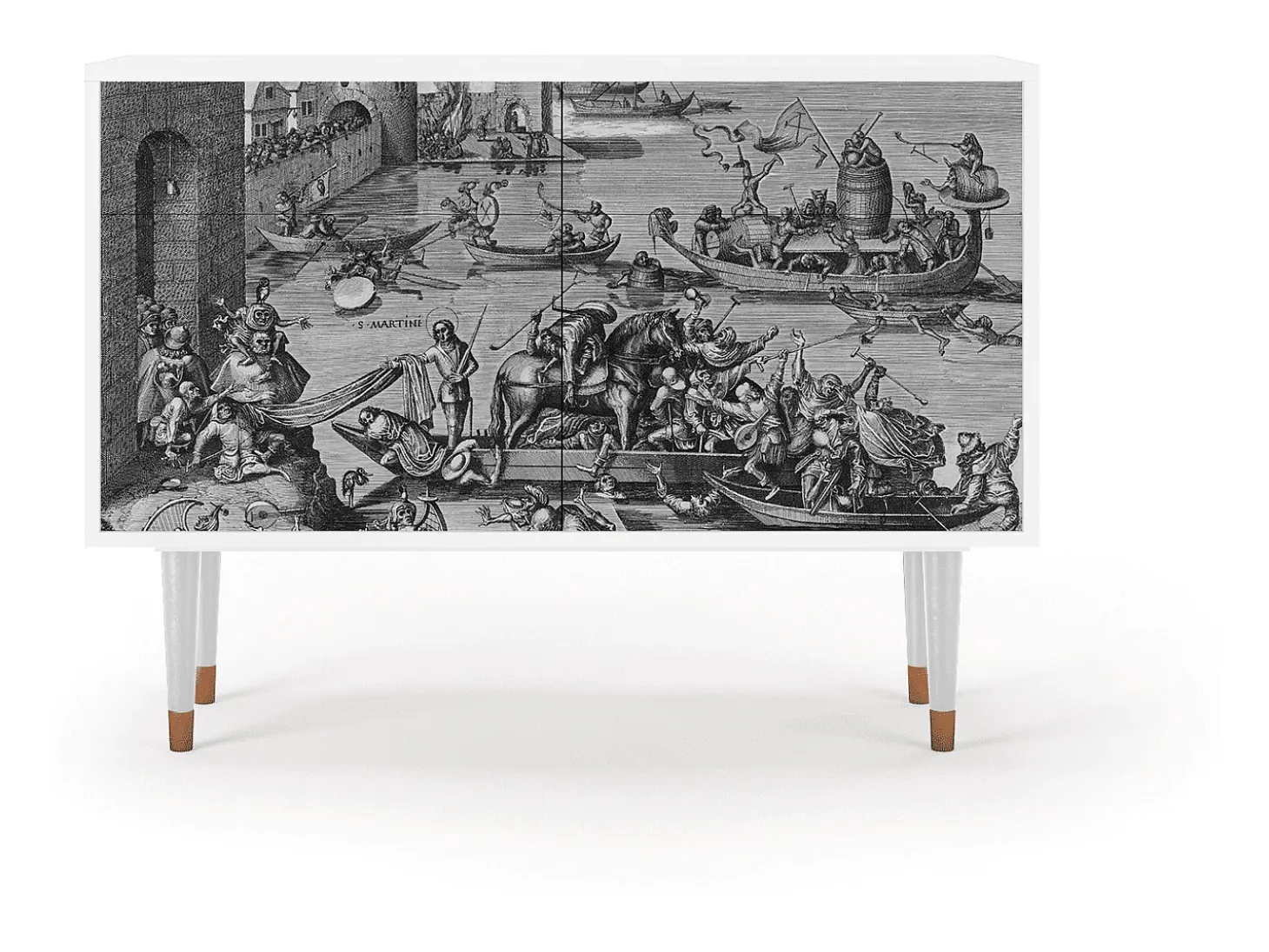Aparador - 115x85x48 cm - BS4 - Saint Martin, Blanco