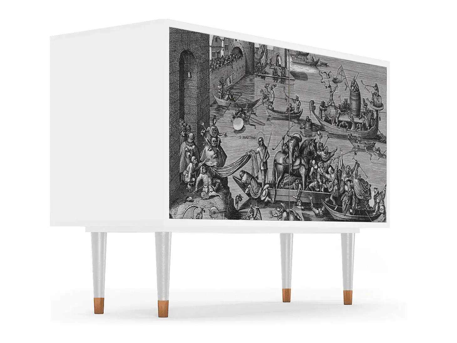 Aparador - 115x85x48 cm - BS4 - Saint Martin, Blanco