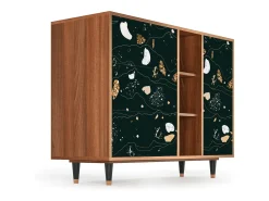 Aparador - 125x98x48 cm - BS2 - Space Rocks, Nogal