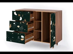 Aparador - 125x98x48 cm - BS2 - Space Rocks, Nogal