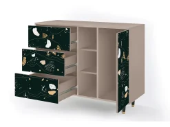 Aparador - 125x98x48 cm - BS2 - Space Rocks, Latte