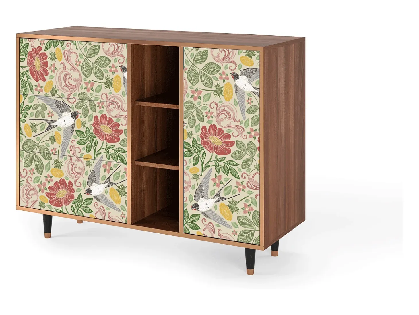 Aparador - 125x98x48 cm - BS2 - Spring Swallow, Nogal