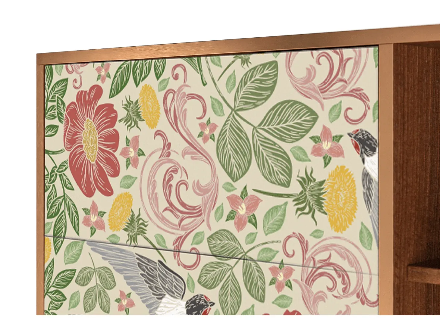 Aparador - 125x98x48 cm - BS2 - Spring Swallow, Nogal