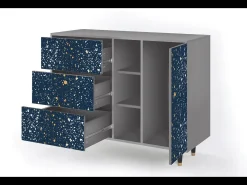 Aparador - 125x98x48 cm - BS2 - Starfall, Gris