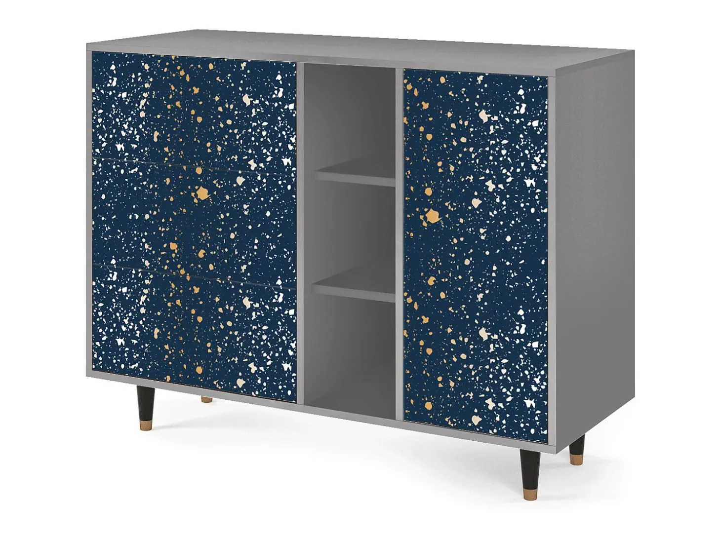 Aparador - 125x98x48 cm - BS2 - Starfall, Gris