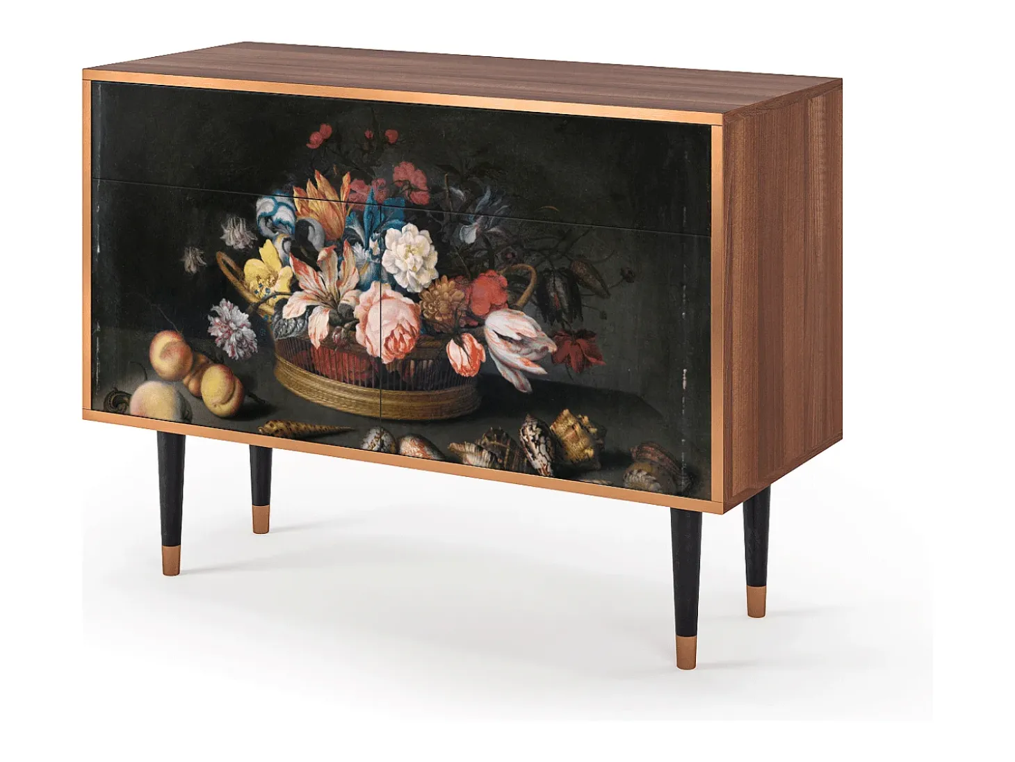 Aparador - 115x85x48 cm - BS4 - Still Life with Flowers, Nogal