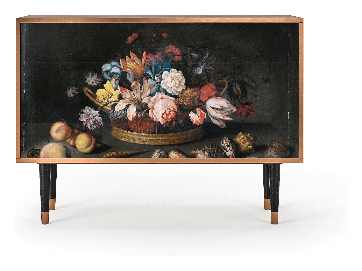 Aparador - 115x85x48 cm - BS4 - Still Life with Flowers, Nogal