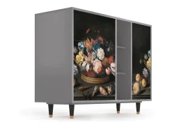 Aparador - 125x98x48 cm - BS2 - Still Life with Flowers, Gris