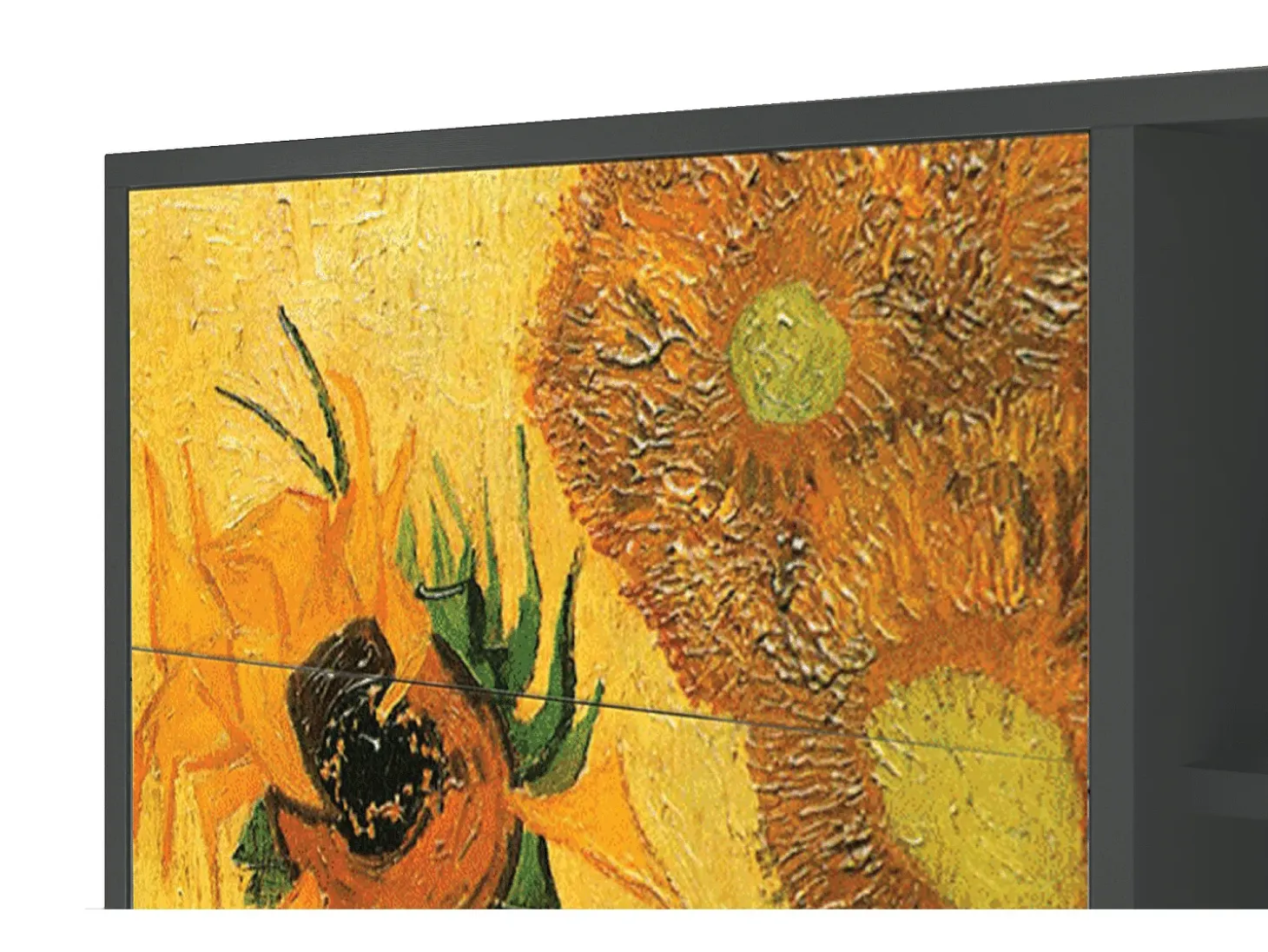 Aparador - 125x98x48 cm - BS2 - Sunflowers, Antracita