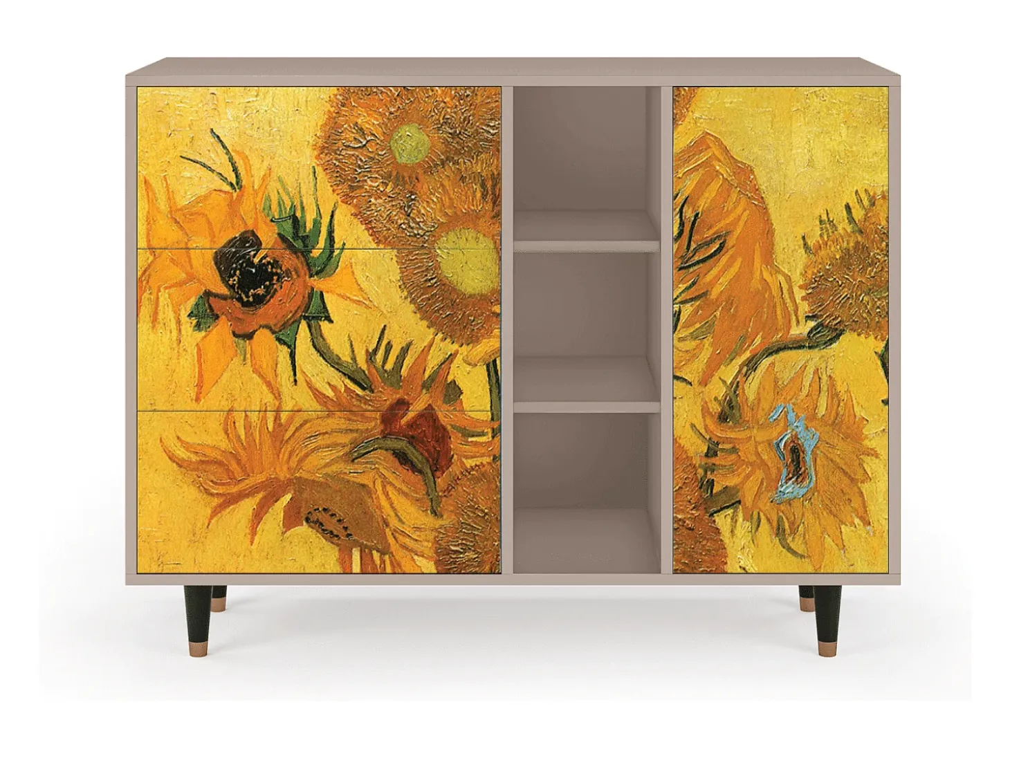 Aparador - 125x98x48 cm - BS2 - Sunflowers, Latte