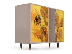 Aparador - 125x98x48 cm - BS2 - Sunflowers, Latte