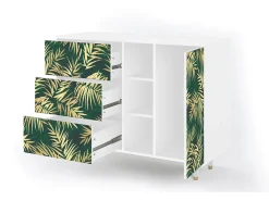 Aparador - 125x98x48 cm - BS2 - Sunny Palm Tree, Blanco