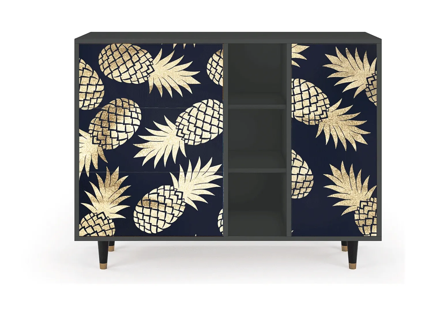 Aparador - 125x98x48 cm - BS2 - Sunny Pineaple, Antracita