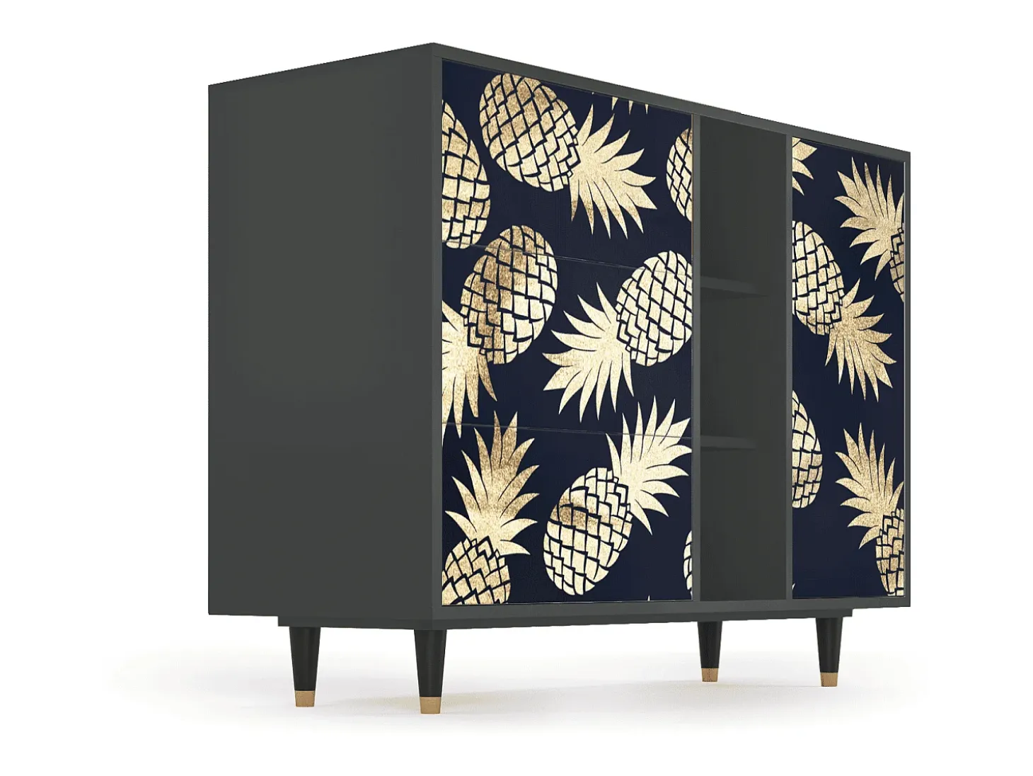 Aparador - 125x98x48 cm - BS2 - Sunny Pineaple, Antracita