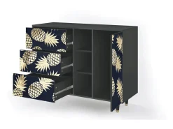 Aparador - 125x98x48 cm - BS2 - Sunny Pineaple, Antracita