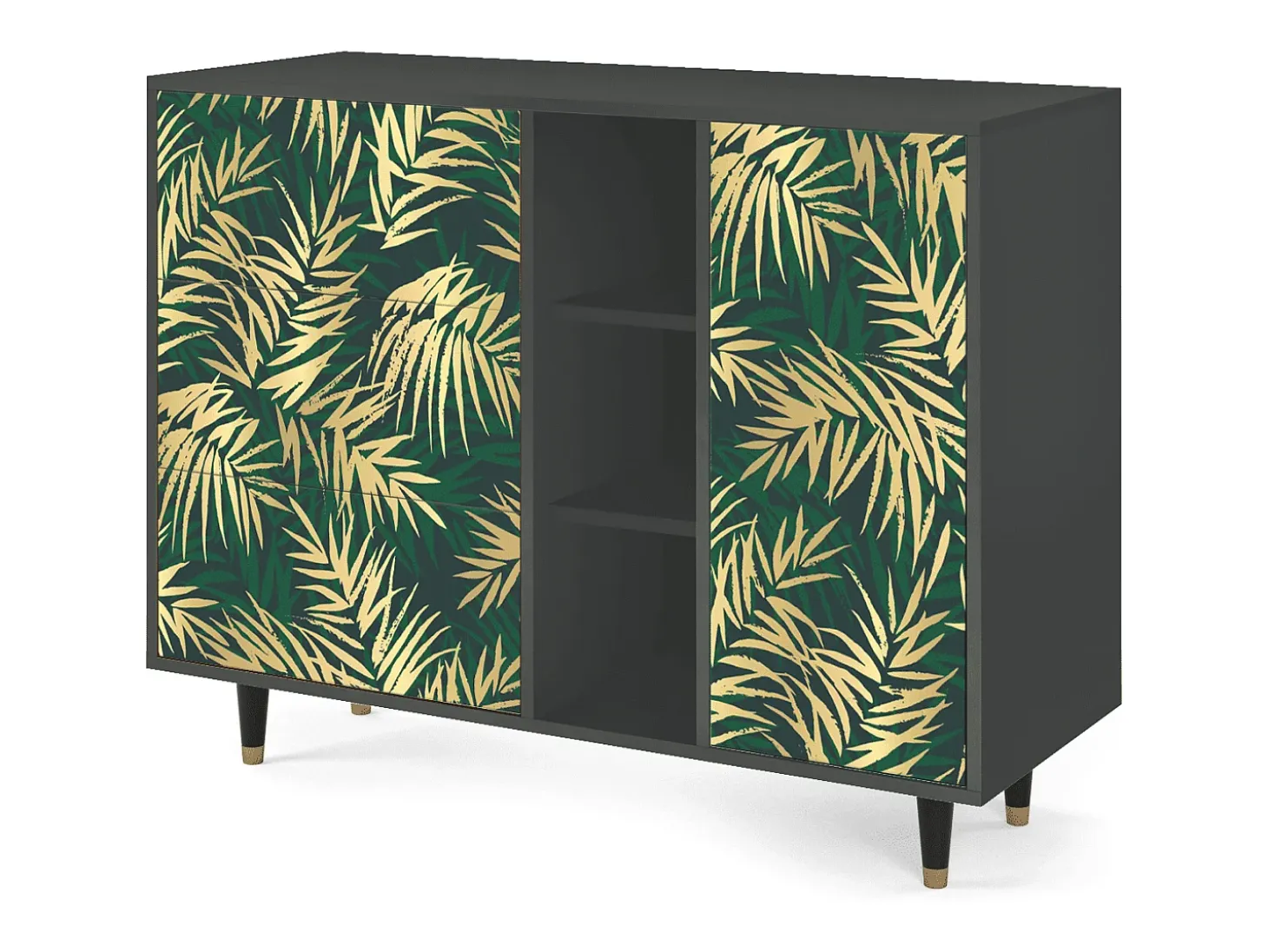Aparador - 125x98x48 cm - BS2 - Sunny Palm Tree, Antracita