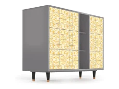 Aparador - 125x98x48 cm - BS2 - Sunshiny Tile, Gris