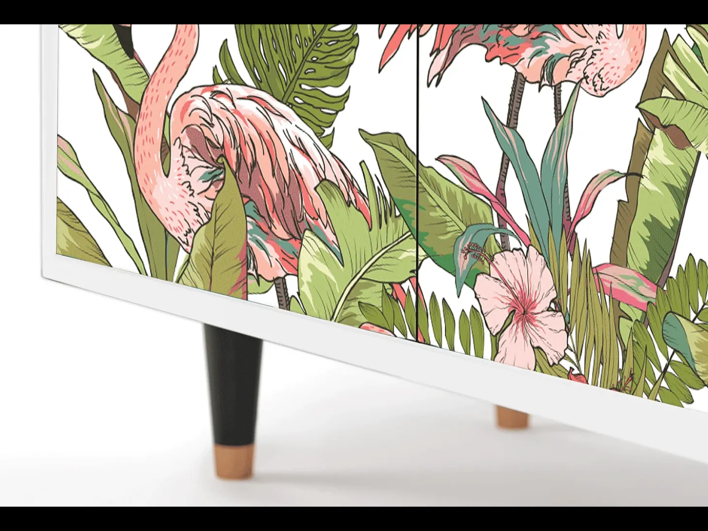 Aparador - 94x96x48 cm - BS3 - Sweet Flamingo, Blanco