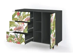 Aparador - 125x98x48 cm - BS2 - Sweet Flamingo, Antracita