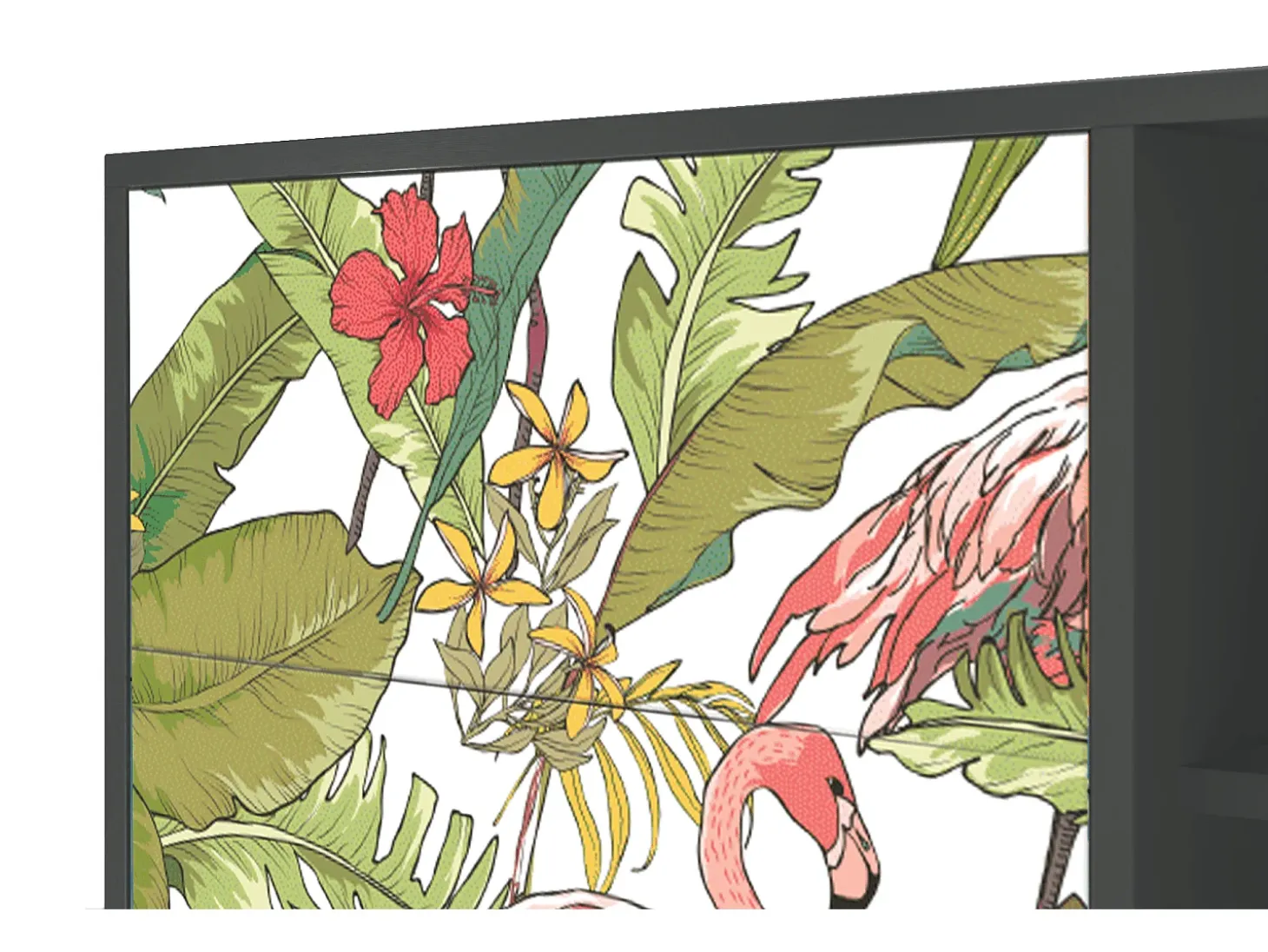 Aparador - 125x98x48 cm - BS2 - Sweet Flamingo, Antracita