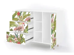 Aparador - 125x98x48 cm - BS2 - Sweet Flamingo, Blanco