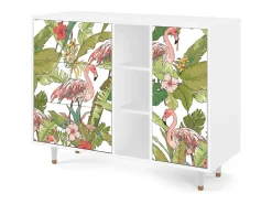 Aparador - 125x98x48 cm - BS2 - Sweet Flamingo, Blanco