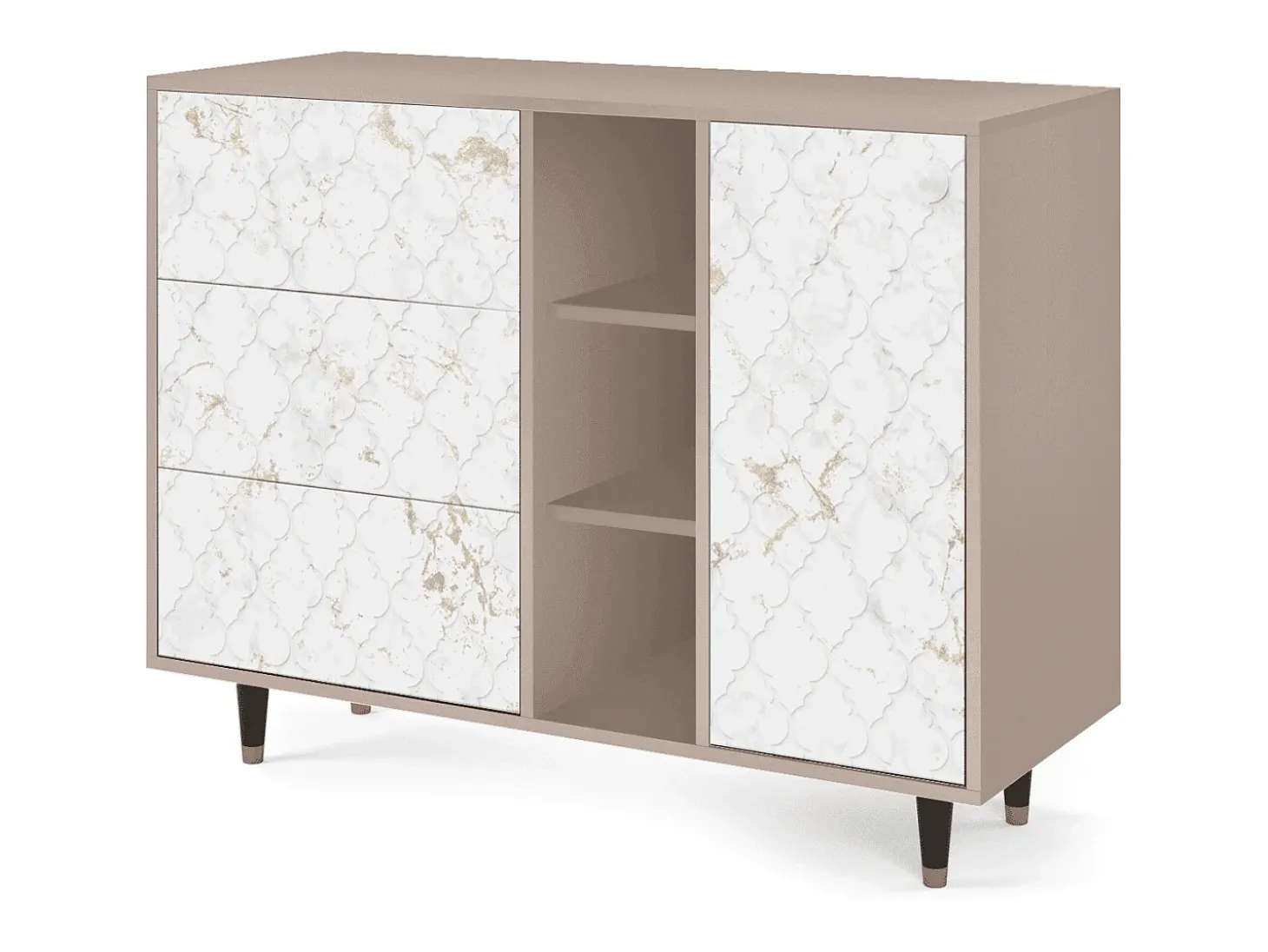 Aparador - 125x98x48 cm - BS2 - Sweet Cotton, Latte