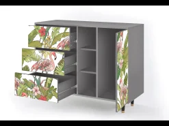 Aparador - 125x98x48 cm - BS2 - Sweet Flamingo, Gris