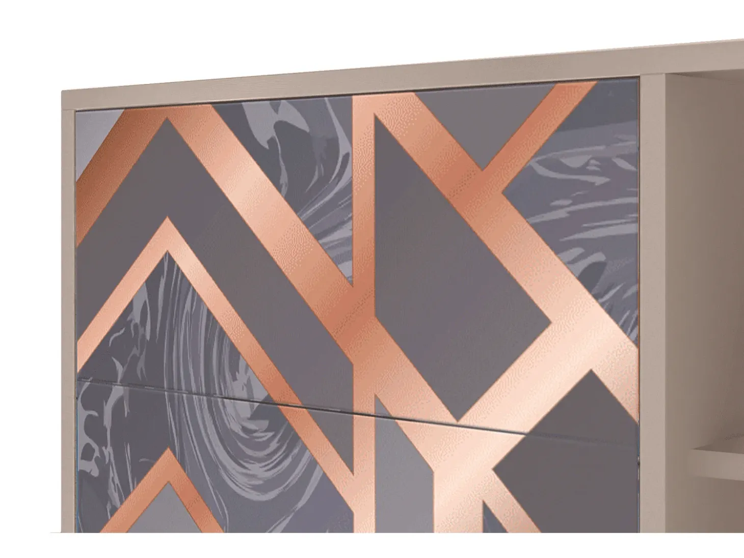 Aparador - 125x98x48 cm - BS2 - Taupe Anatomy, Latte