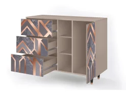 Aparador - 125x98x48 cm - BS2 - Taupe Anatomy, Latte