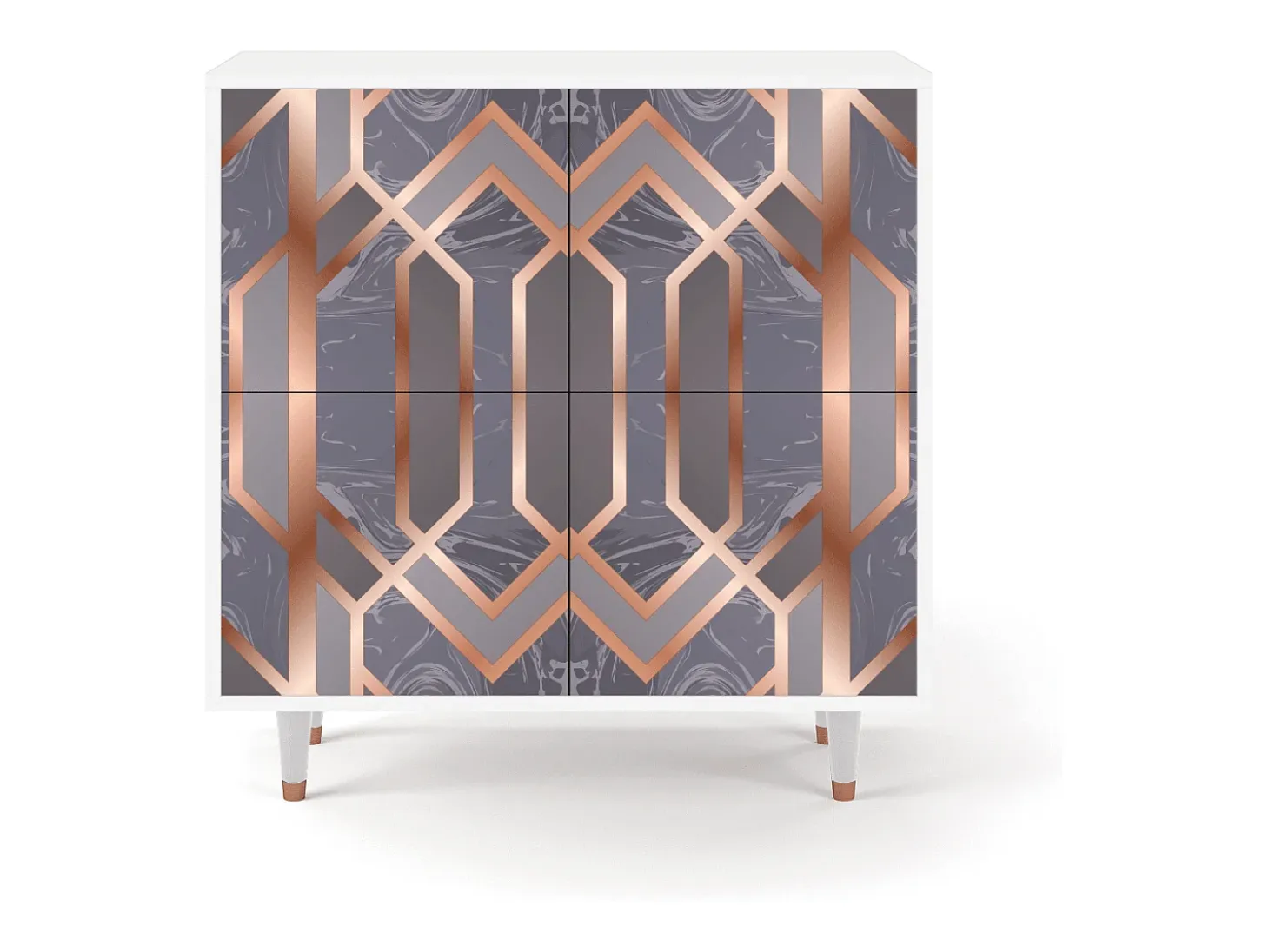 Aparador - 94x96x48 cm - BS3 - Taupe Anatomy, Blanco