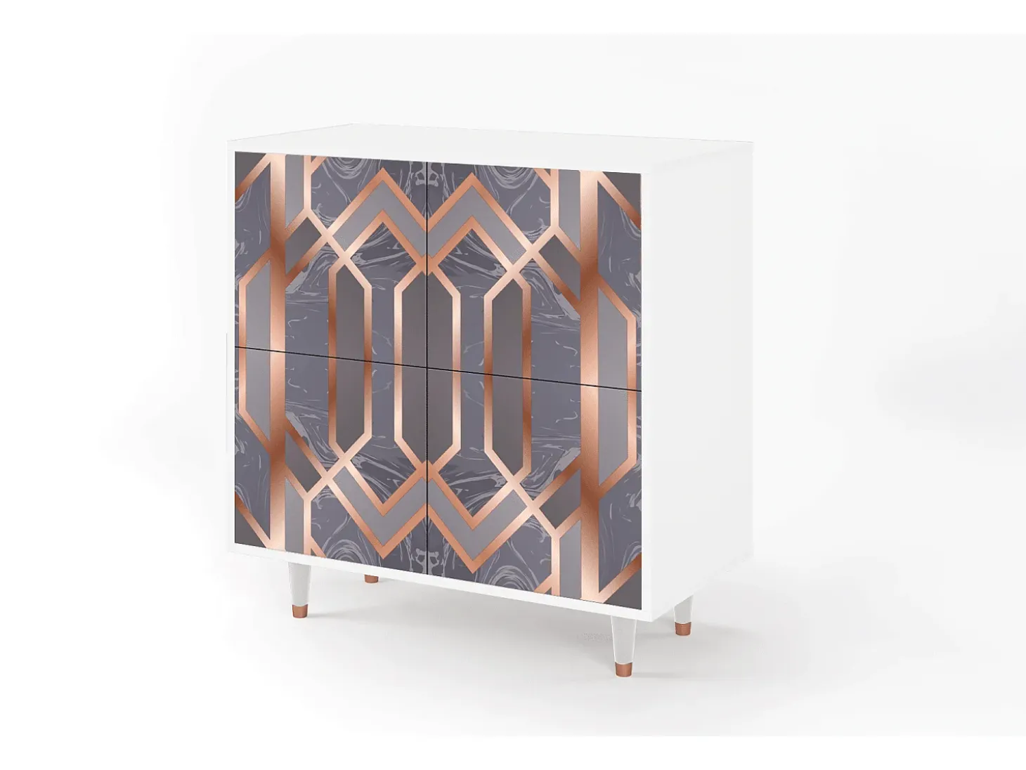Aparador - 94x96x48 cm - BS3 - Taupe Anatomy, Blanco