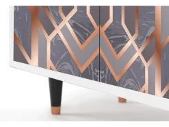 Aparador - 94x96x48 cm - BS3 - Taupe Anatomy, Blanco