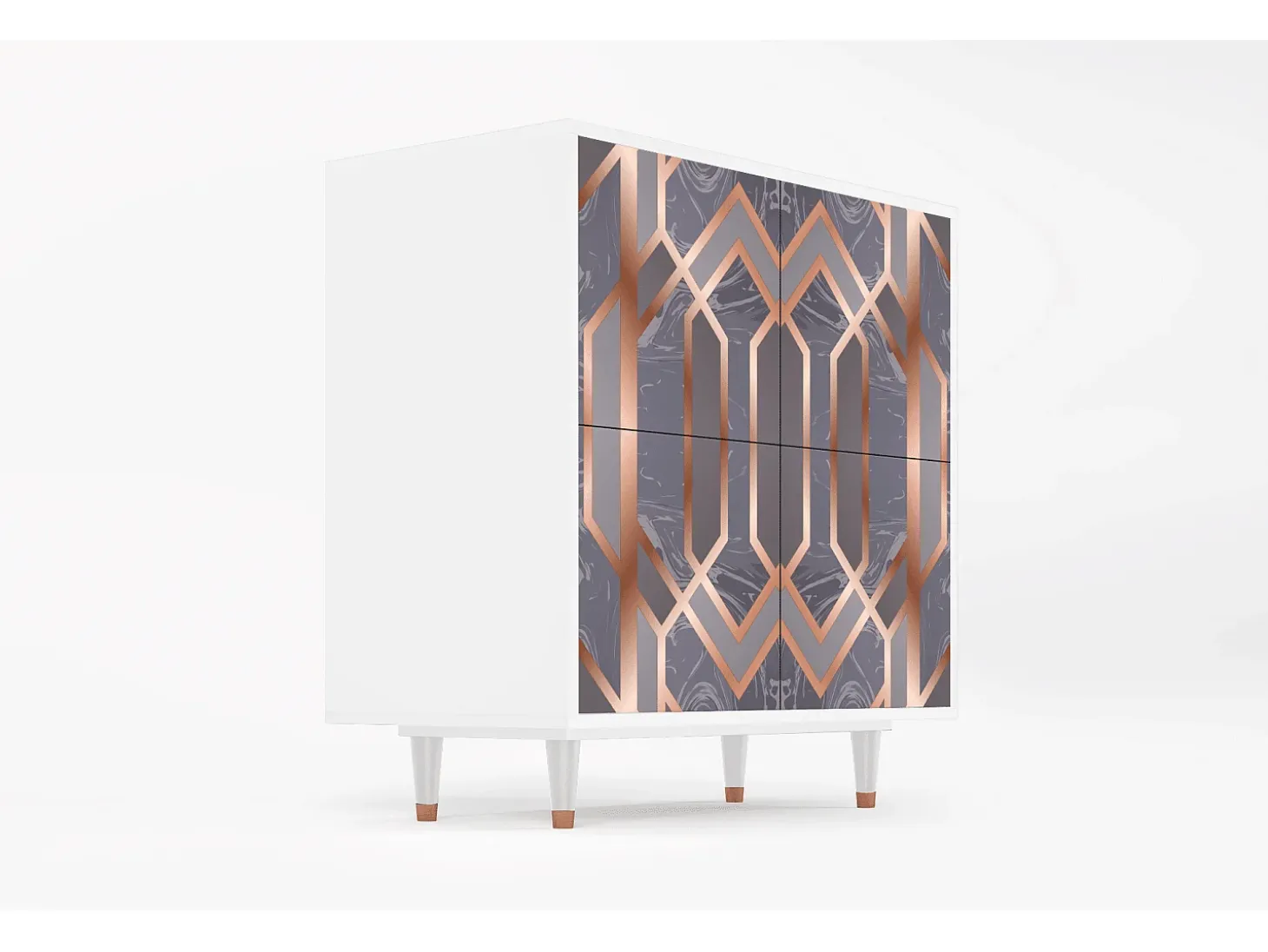 Aparador - 94x96x48 cm - BS3 - Taupe Anatomy, Blanco