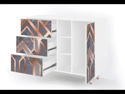 Aparador - 125x98x48 cm - BS2 - Taupe Anatomy, Blanco