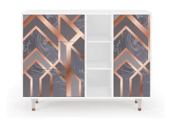Aparador - 125x98x48 cm - BS2 - Taupe Anatomy, Blanco