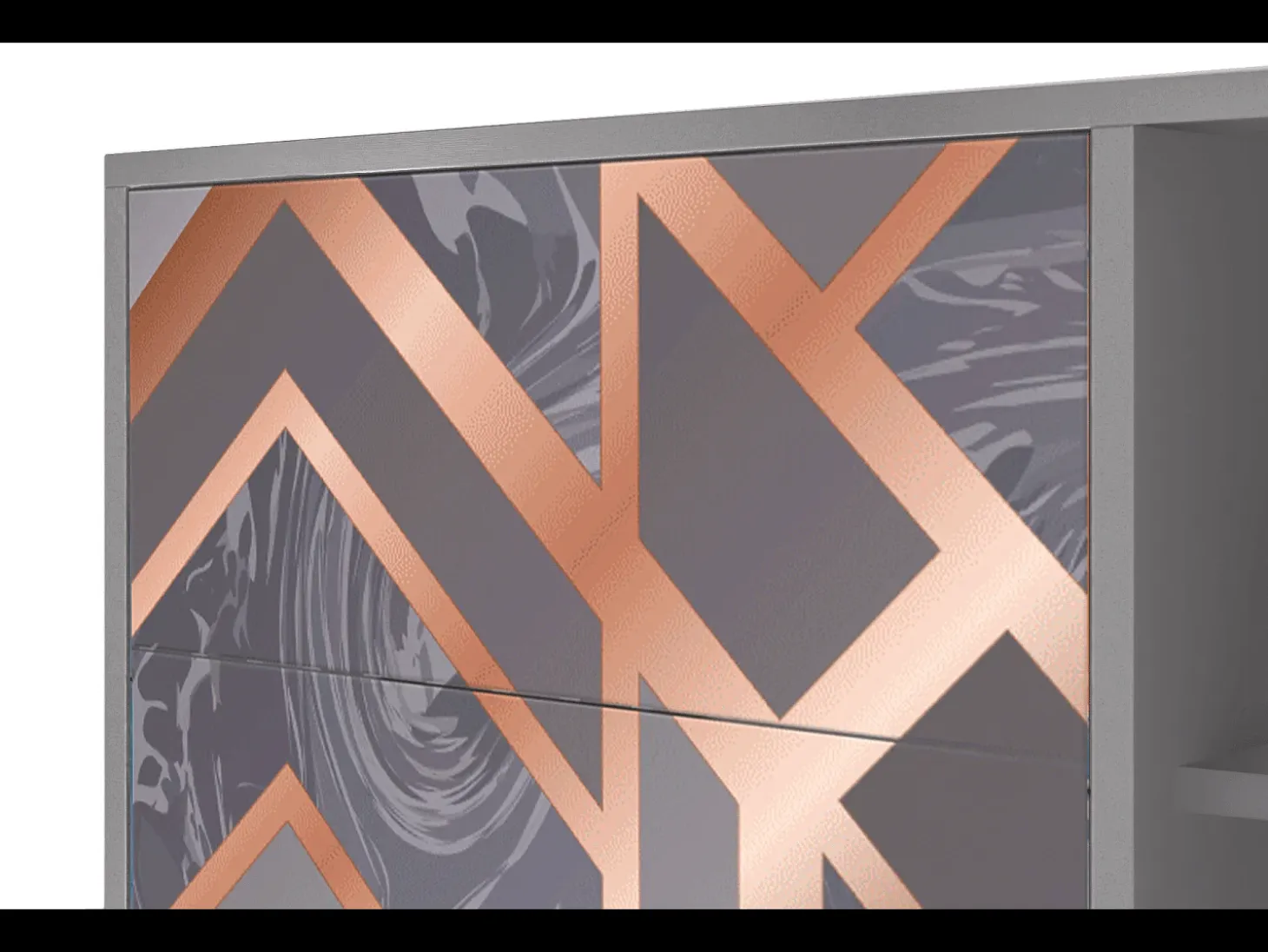 Aparador - 125x98x48 cm - BS2 - Taupe Anatomy, Gris
