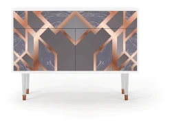 Aparador - 115x85x48 cm - BS4 - Taupe Anatomy, Blanco