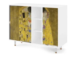 Aparador - 125x98x48 cm - BS2 - The Kiss by Klimt , Blanco