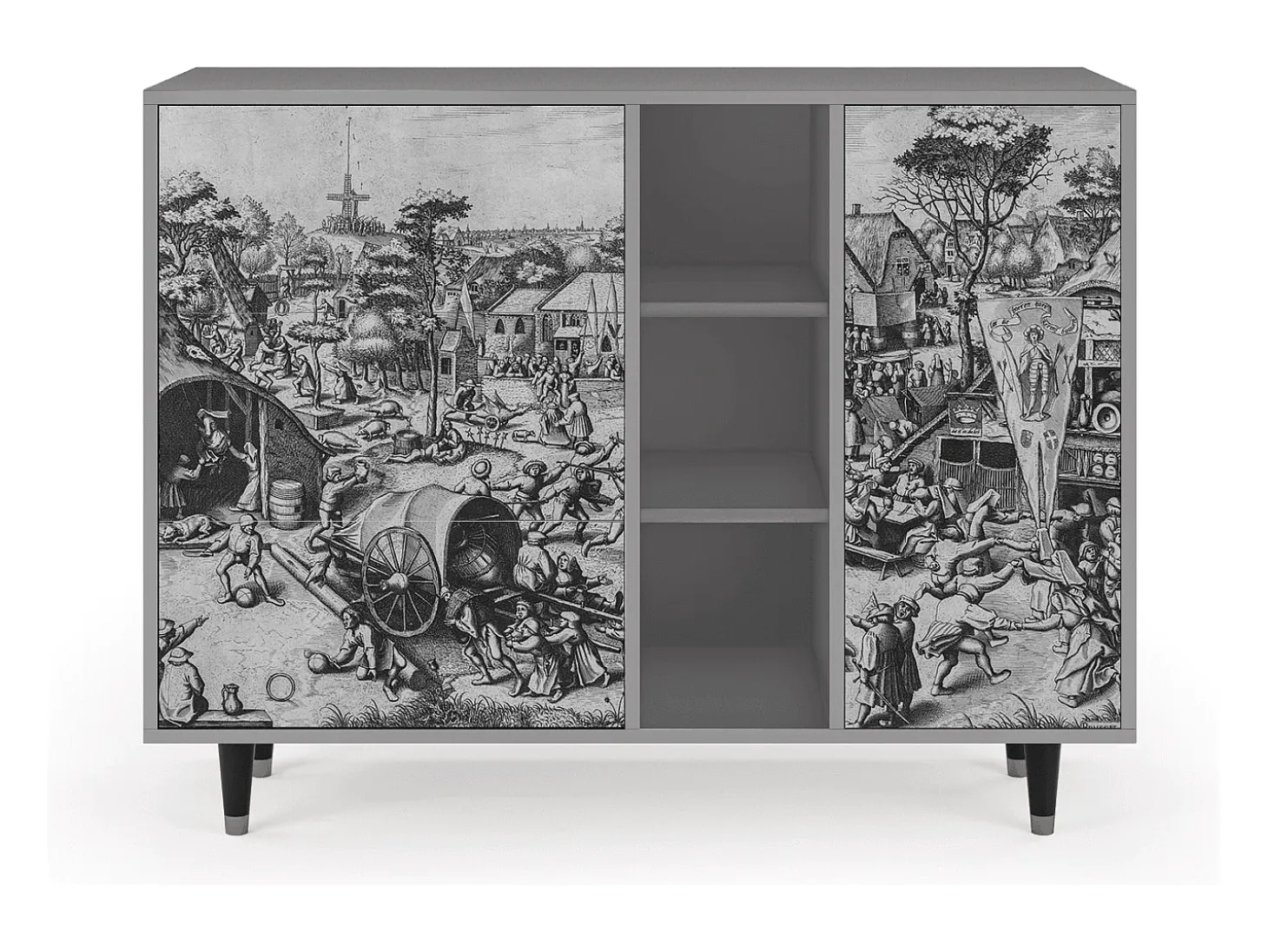 Aparador - 125x98x48 cm - BS2 - The Festival of Saint, Gris
