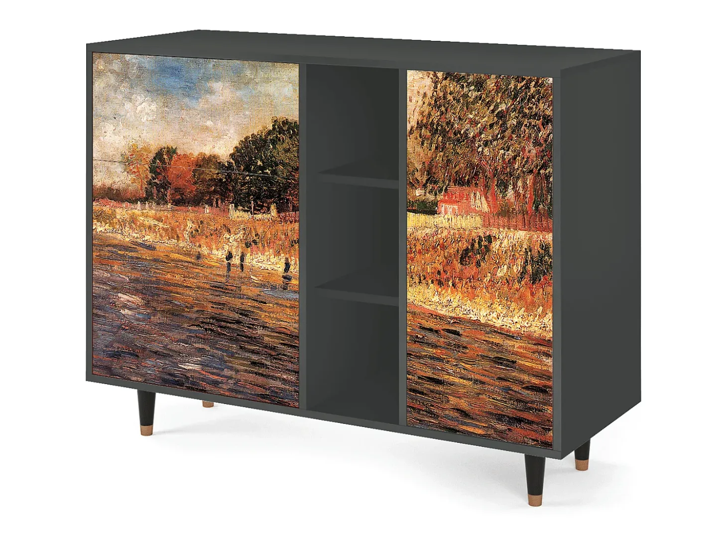 Aparador - 125x98x48 cm - BS2 - The Banks, Antracita