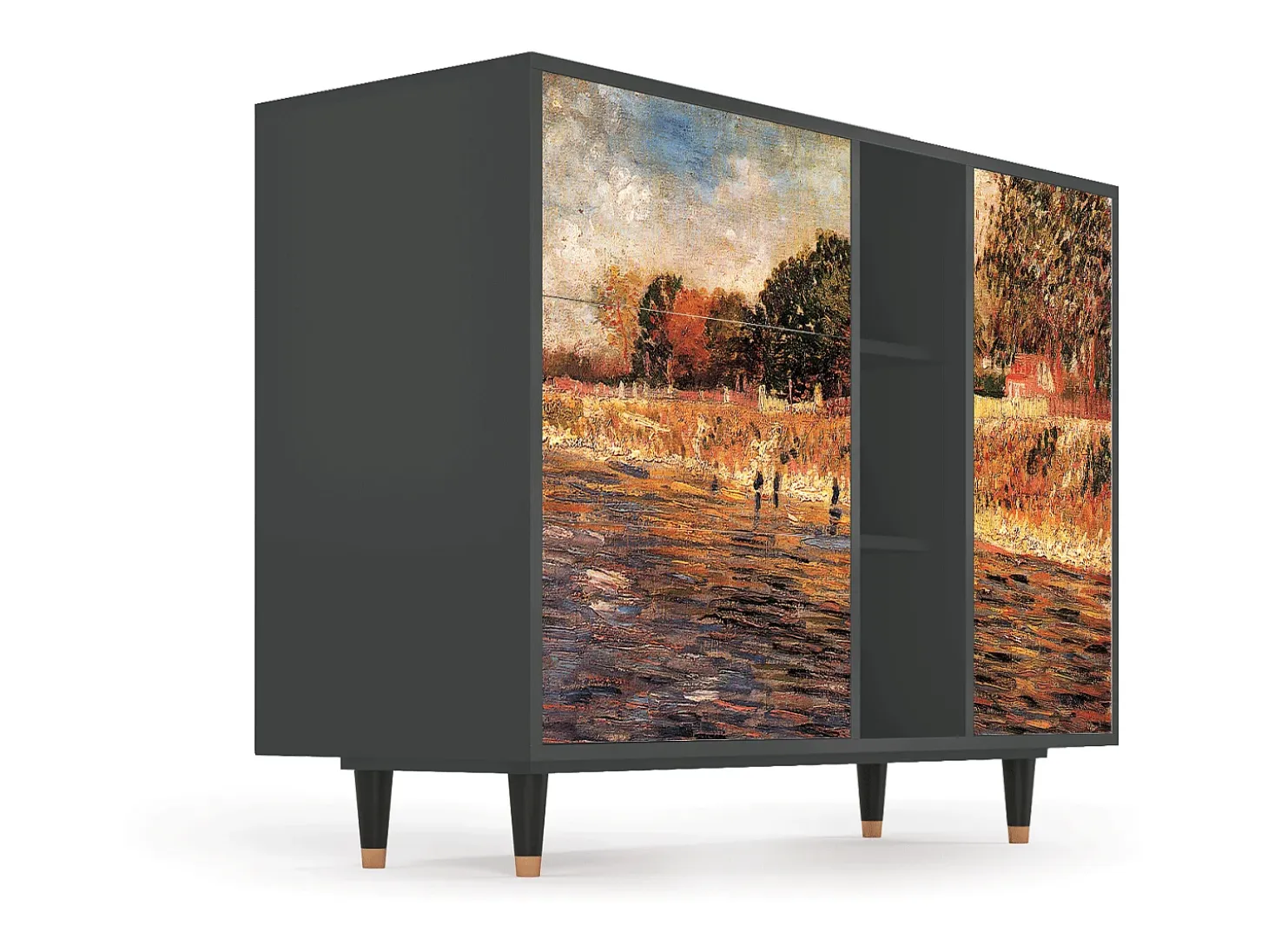 Aparador - 125x98x48 cm - BS2 - The Banks, Antracita