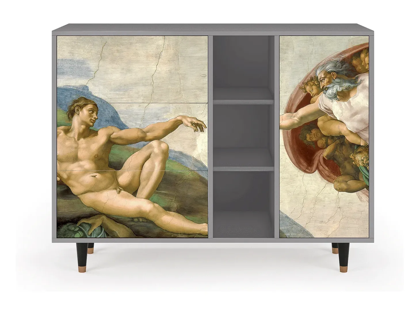 Aparador - 125x98x48 cm - BS2 - The Creation of Adam, Gris
