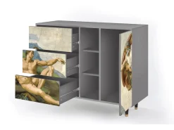 Aparador - 125x98x48 cm - BS2 - The Creation of Adam, Gris