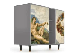 Aparador - 125x98x48 cm - BS2 - The Creation of Adam, Gris