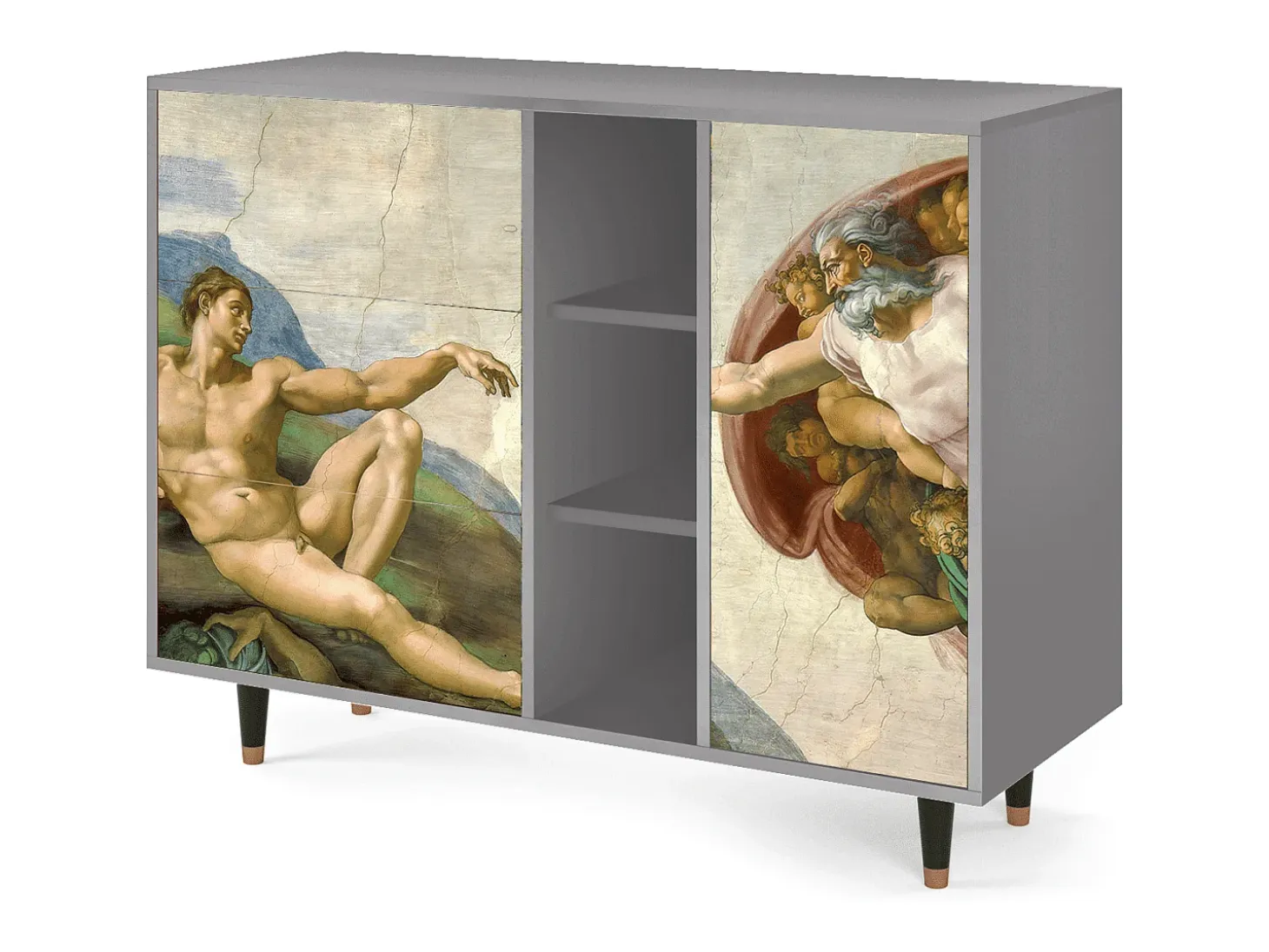 Aparador - 125x98x48 cm - BS2 - The Creation of Adam, Gris
