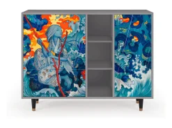 Aparador - 125x98x48 cm - BS2 - The Girl - James Jean, Gris