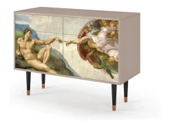 Aparador - 115x85x48 cm - BS4 - The Creation of Adam, Latte